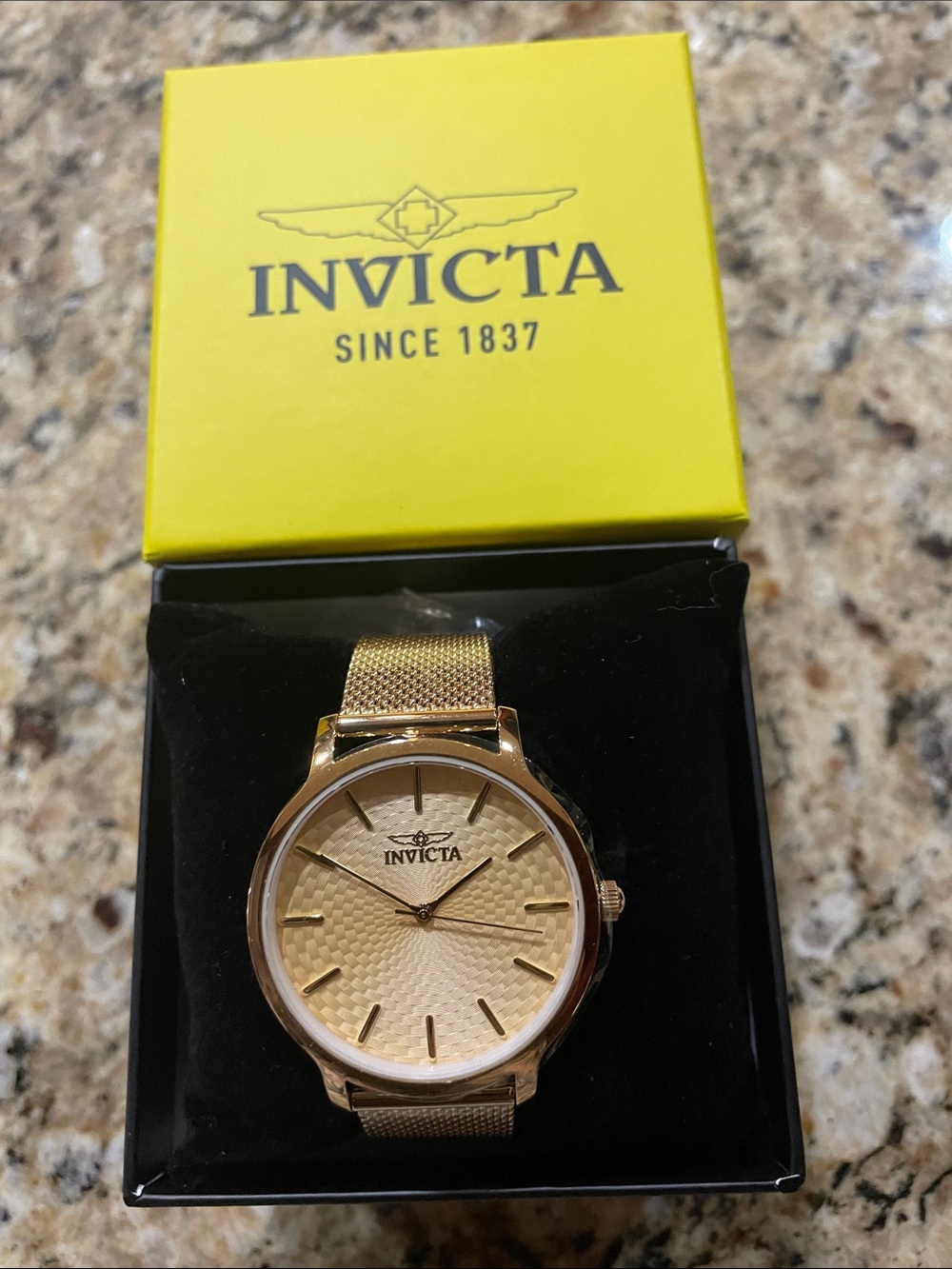 Invicta Wildflower Gold-Tone Women’s Mesh Bracelet Watch